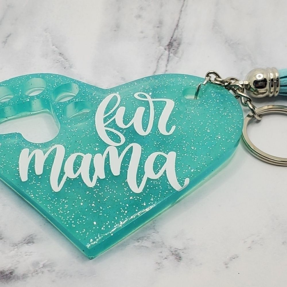 Handmade Fur Mama Resin Keychain - Picture 9 of 10